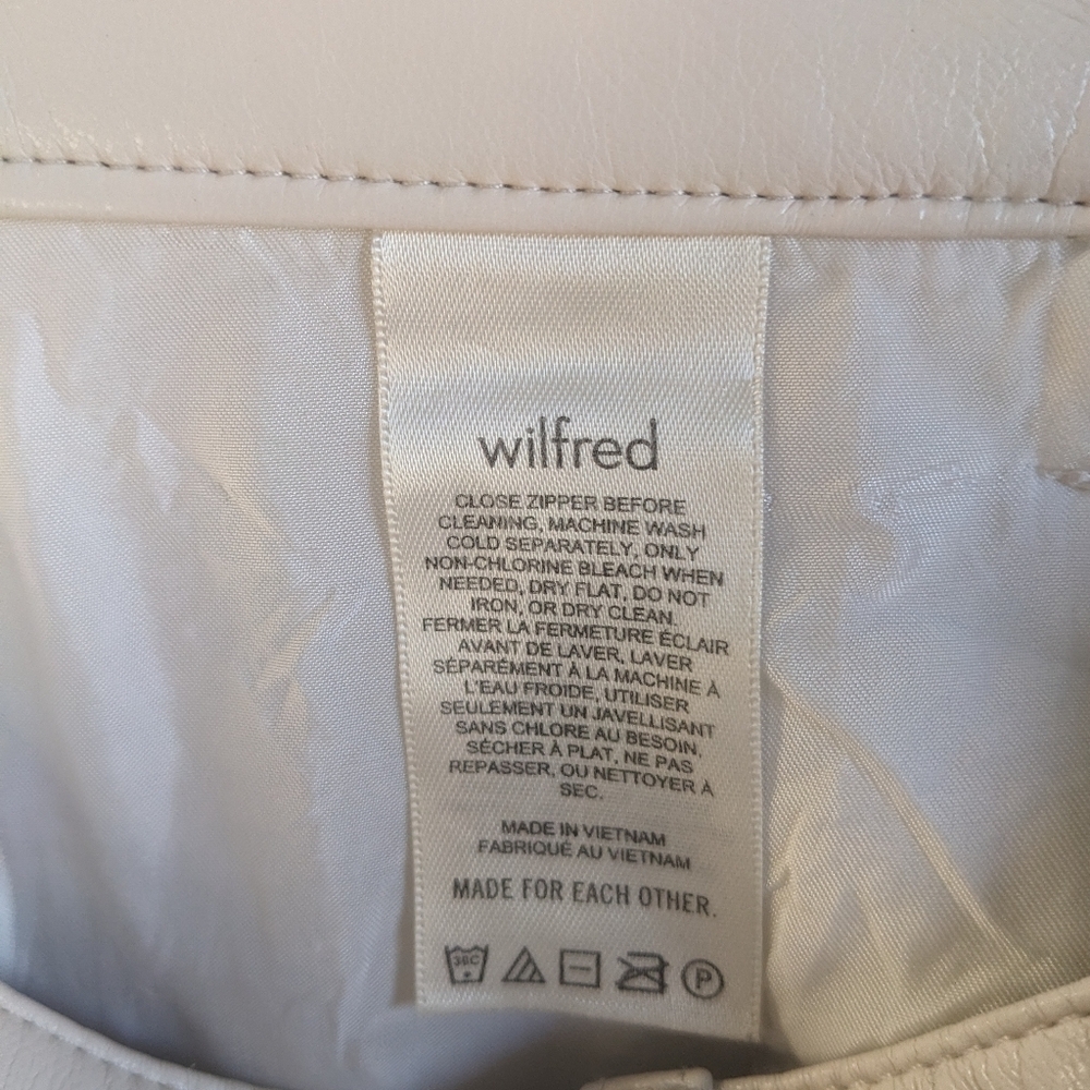 Wilfred The Melina Cream Vegan Leather Pants Size 4 Flaws - Picture 8 of 15